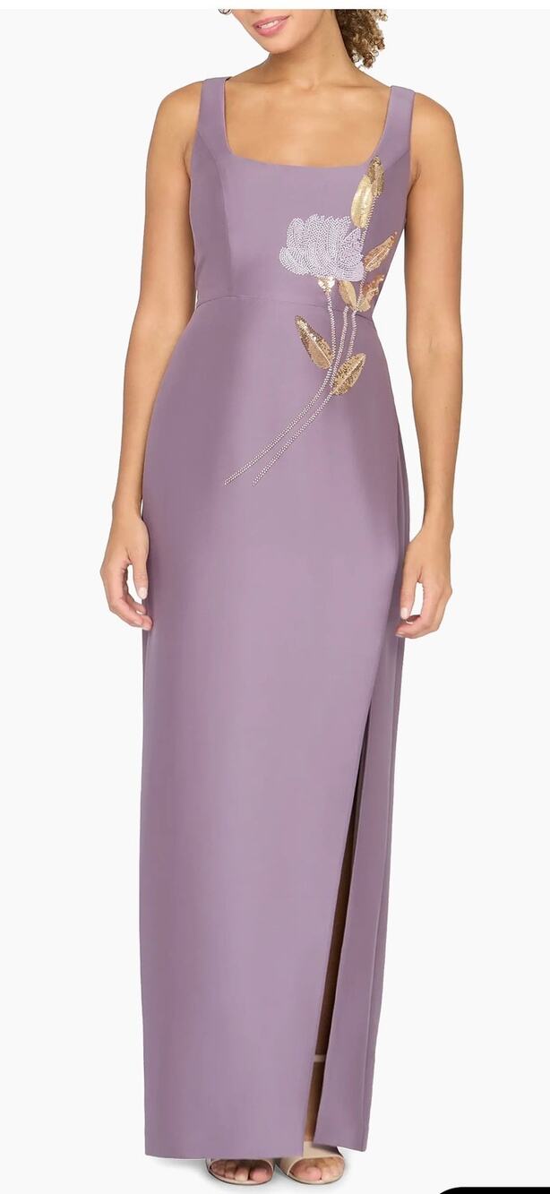Elegant Kay Unger Paloma Floral Column Gown - Size 10 NWOT
